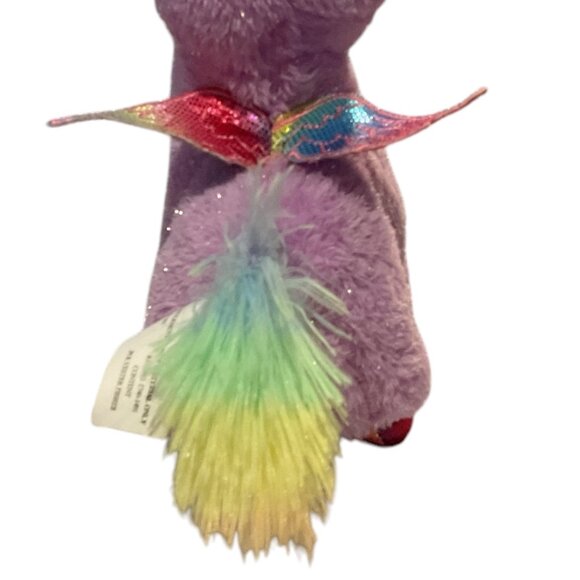 GUND Sugarplum Llamacorn Plush Toy Sparkly Body Rainbow Sparkle Wings 9" - Picture 6 of 9